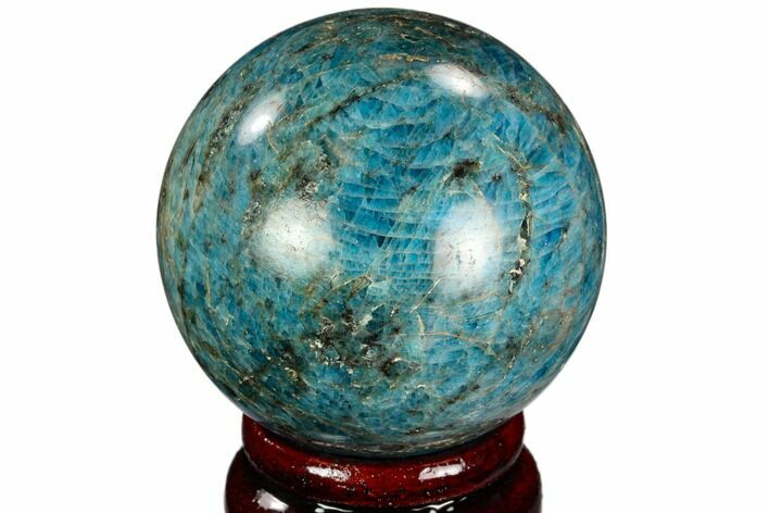Bright Blue Apatite Sphere - Madagascar #121834